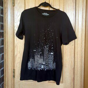 Threadless "So Long, Old World" t-shirt M stock market Wall Street crash 2009